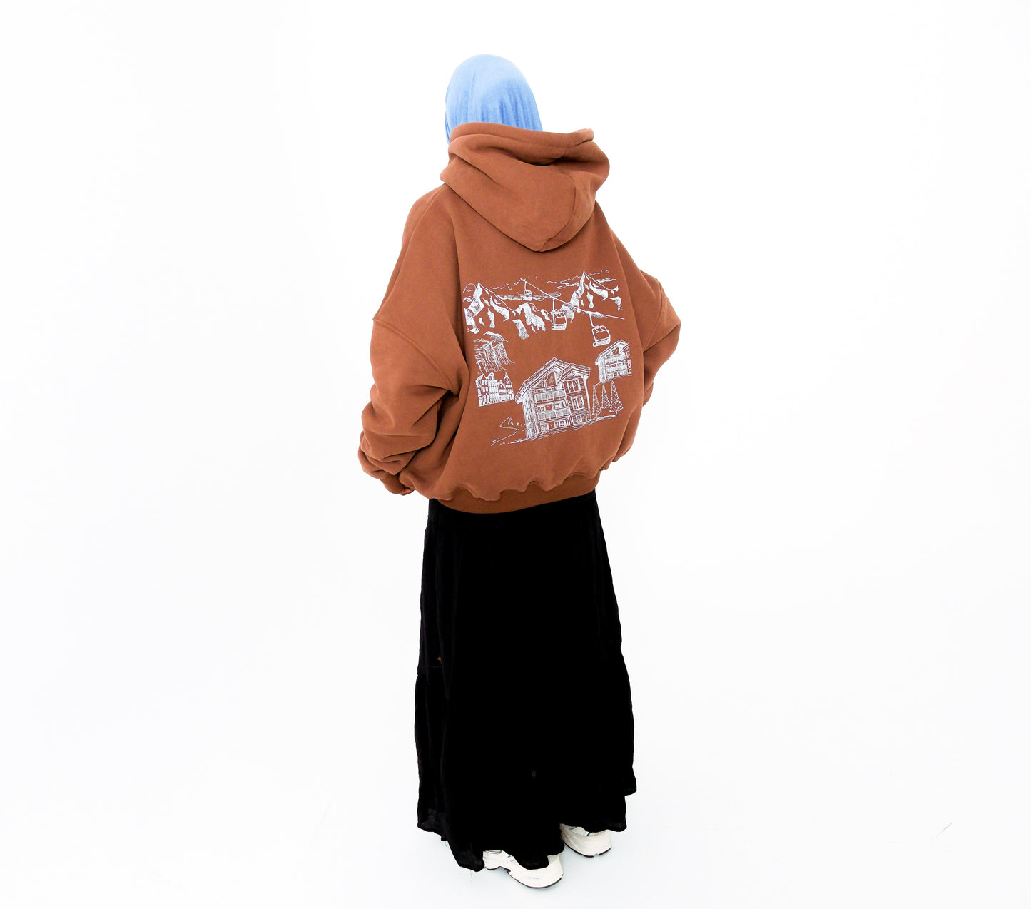 Mountain Town Hoodie - Brown