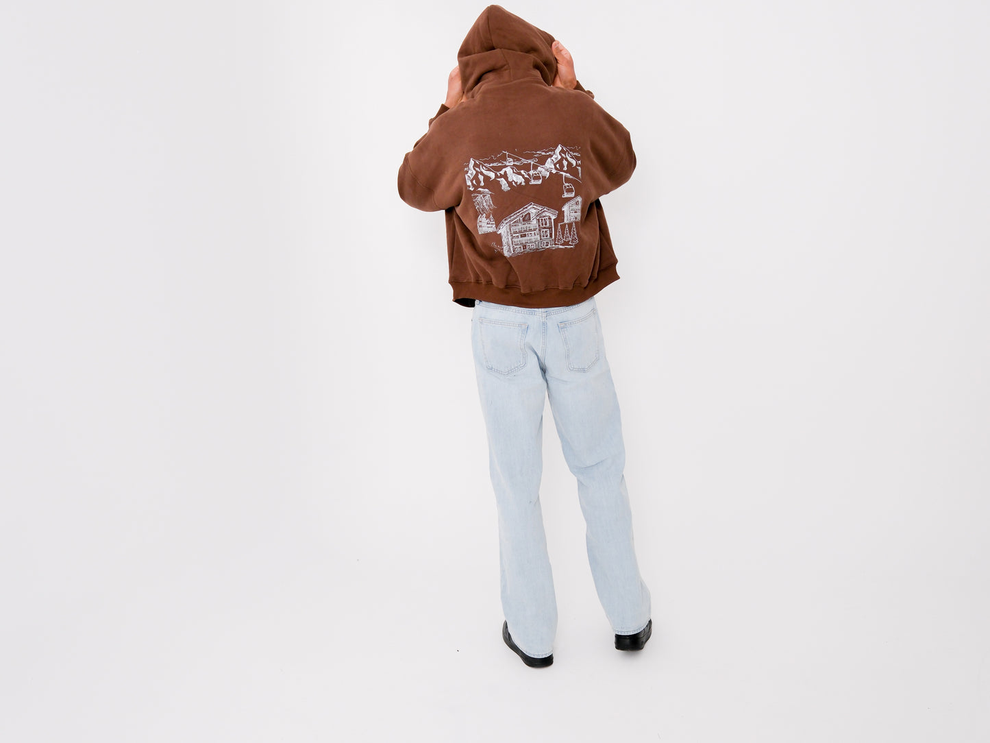 Mountain Town Hoodie - Brown
