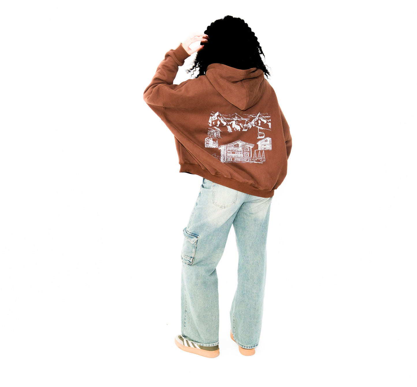 Mountain Town Hoodie - Brown