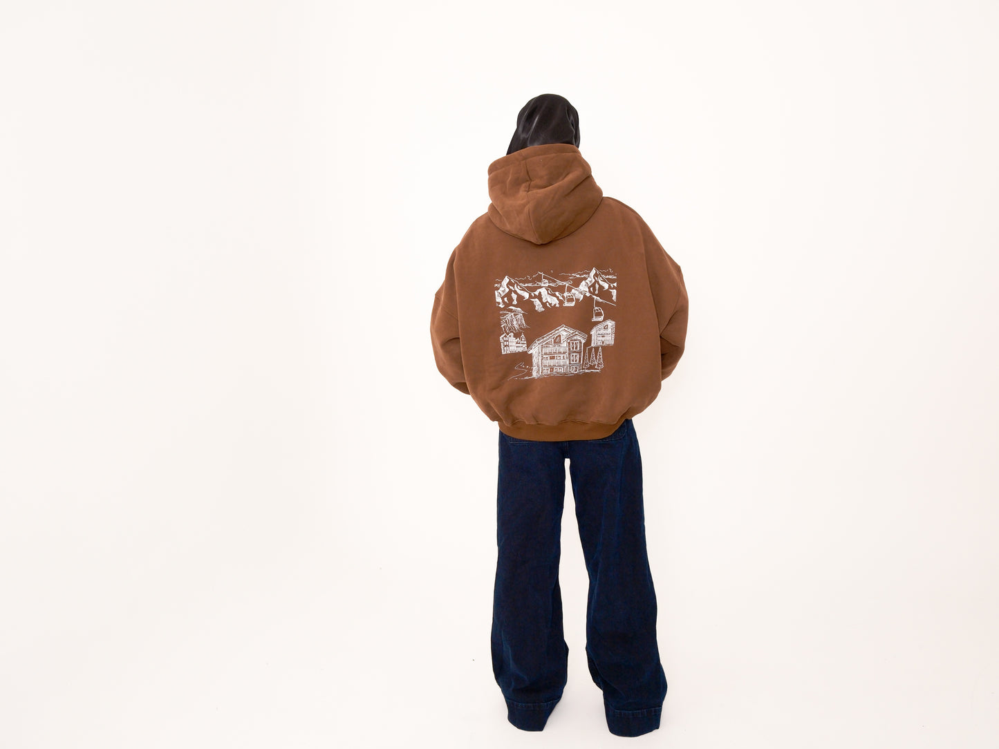 Mountain Town Hoodie - Brown